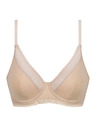 DIM DIM DAILY MICRO FOULARD BRA - Női csipkés elülső záras melltartó - testszínű