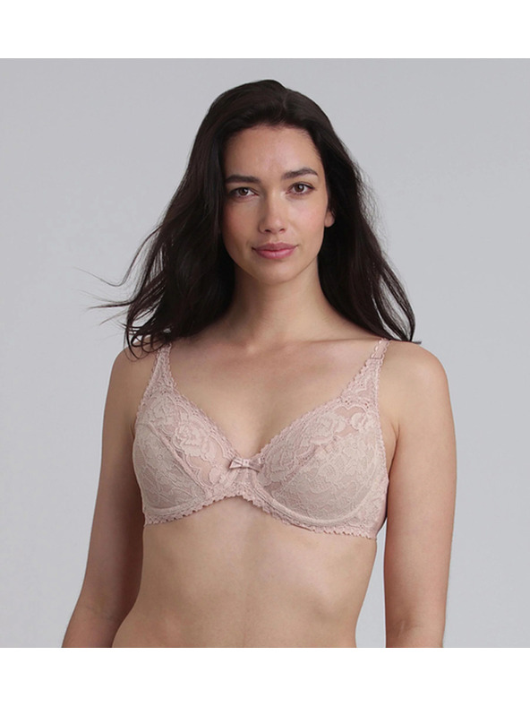 Playtex PLAYTEX RCS FLOWER ELEGANCE UNDERWIRE BRA - Női csipkés elülső záras melltartó - testszínű