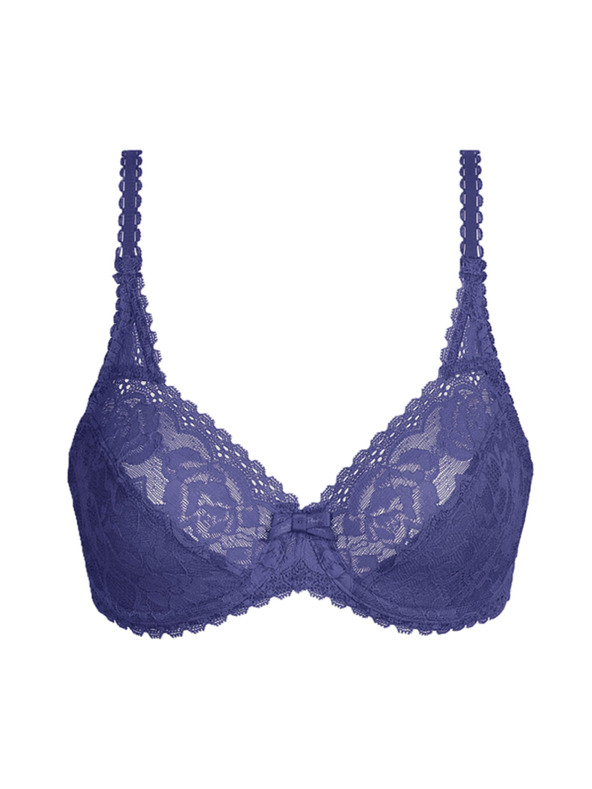 Playtex PLAYTEX RCS FLOWER ELEGANCE UNDERWIRE BRA - Női csipkés elülső záras melltartó - világos kék