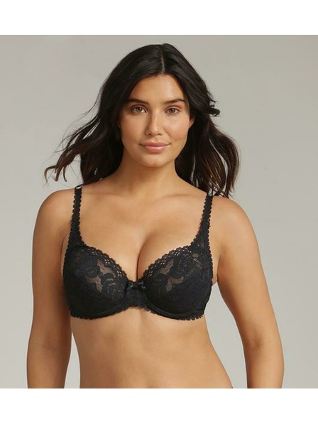Playtex PLAYTEX RCS FLOWER ELEGANCE UNDERWIRE BRA - Női csipkés elülső záras melltartó - fekete