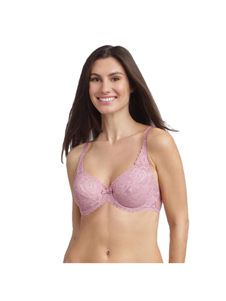 Playtex PLAYTEX RCS FLOWER ELEGANCE UNDERWIRE BRA - Női csipkés melltartó merevítővel - rózsaszín