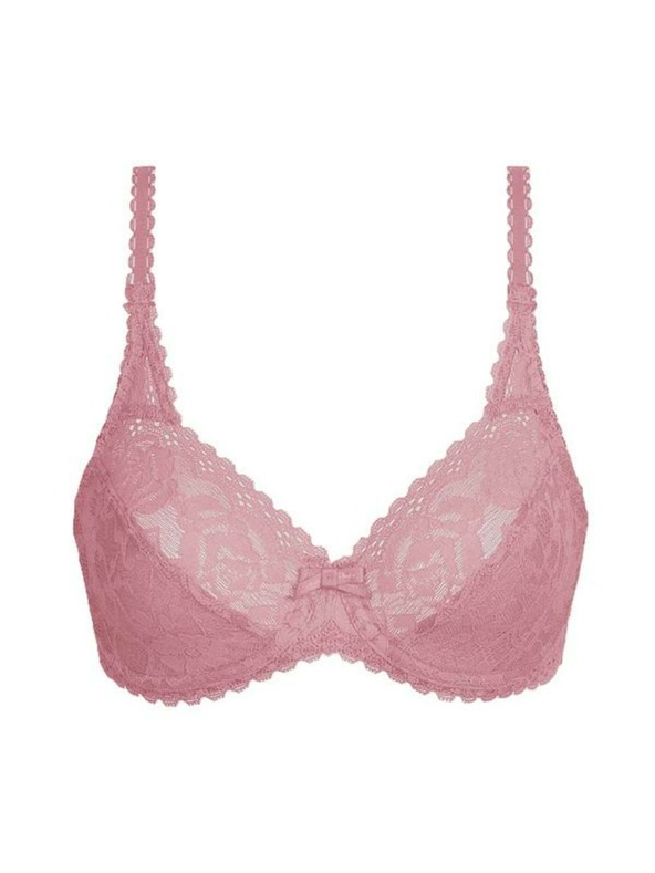 Playtex PLAYTEX RCS FLOWER ELEGANCE UNDERWIRE BRA - Női csipkés melltartó merevítővel - rózsaszín