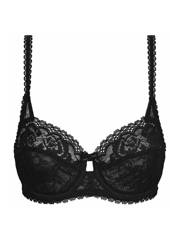 Playtex PLAYTEX RCS UNDERWIRE BALCONETTE BRA - Női csipkés melltartó merevítővel - fekete