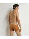 DIM DIM GOTS COTTON STRETCH BOXER 3x - Férfi biobamut boxeralsó 3 db - narancssárga - sötét zöld - világos barna