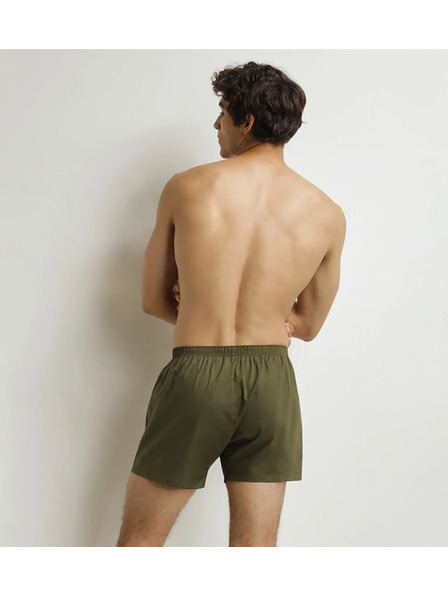 DIM DIM COTTON STRETCH LOOSE BOXER 2x - Férfi laza boxeralsó 2 db - szürke - zöld