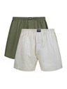DIM DIM COTTON STRETCH LOOSE BOXER 2x - Férfi laza boxeralsó 2 db - szürke - zöld