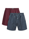 DIM DIM COTTON STRETCH LOOSE BOXER 2x - Férfi laza boxeralsó 2 db - sötét piros - sötét kék