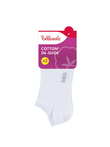 Bellinda COTTON IN-SHOE SOCKS 2x - Női rövid zokni 2 pár - fehér