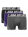 DIM DIM SPORT MICROFIBRE BOXER 3x - Férfi sport boxszerok 3 db - szürke - kék - fekete