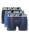DIM DIM SPORT MICROFIBRE BOXER 3x - Férfi sport boxszerok 3 db - fekete - kék