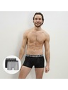 DIM DIM COTTON 3D FLEX AIR BOXER 2x - Férfi boxszerok 2 db - szürke - fekete