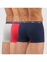 DIM Három darabos férfi boxeralsó készlet sötétkék, piros és világosszürke színben Dim COTTON STRETCH BOXER