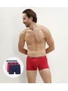 DIM Három darabos férfi boxeralsó készlet sötétkék, piros és világosszürke színben Dim COTTON STRETCH BOXER