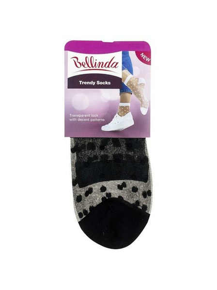 Bellinda Fekete női pöttyös selyemzokni Bellinda TRENDY SOCKS