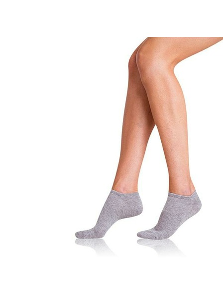 Bellinda Két pár női zokni készlet szürke színben Bellinda COTTON IN-SHOE SOCKS 2x