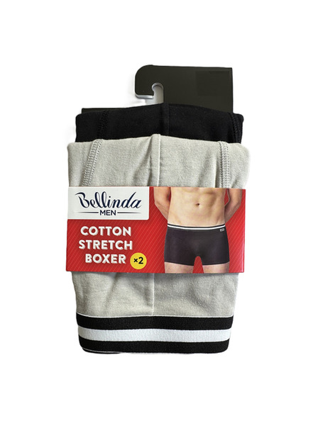 Bellinda Dupla csomag pamut boxeralsó - 2x fekete - szürke