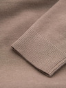 Ombre Clothing Férfi kötött garbó viszkózzal - sötétbézs V3 OM-SWTN-0127 Ombre Ruházat OM-SWTN-0127 Ombre Clothing