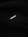 Ombre Clothing Férfi pamutpulóver sálkaréjjel - fekete V4 OM-SWCD-0153 Ombre Clothing