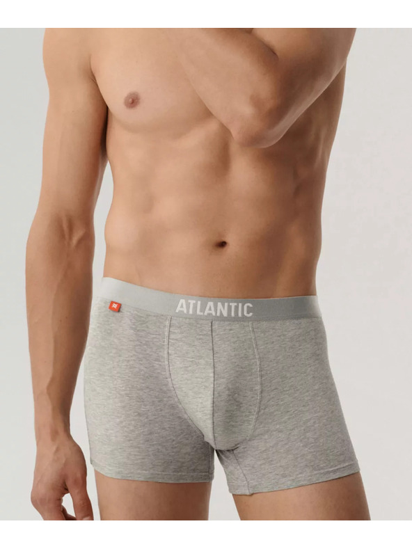Atlantic 3-PACK szürke és fekete boxeralsó