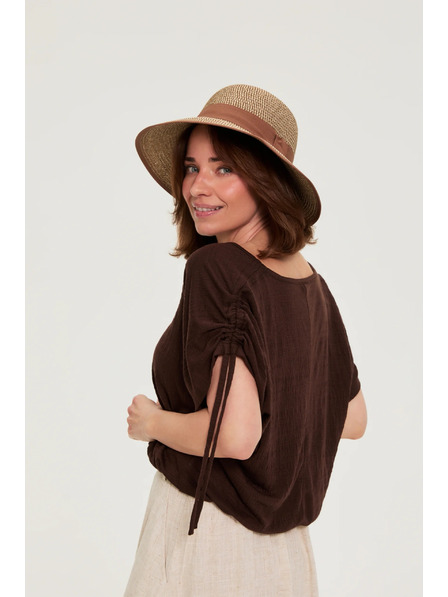 Moodo Szalmamellényes kalap barna Moodo