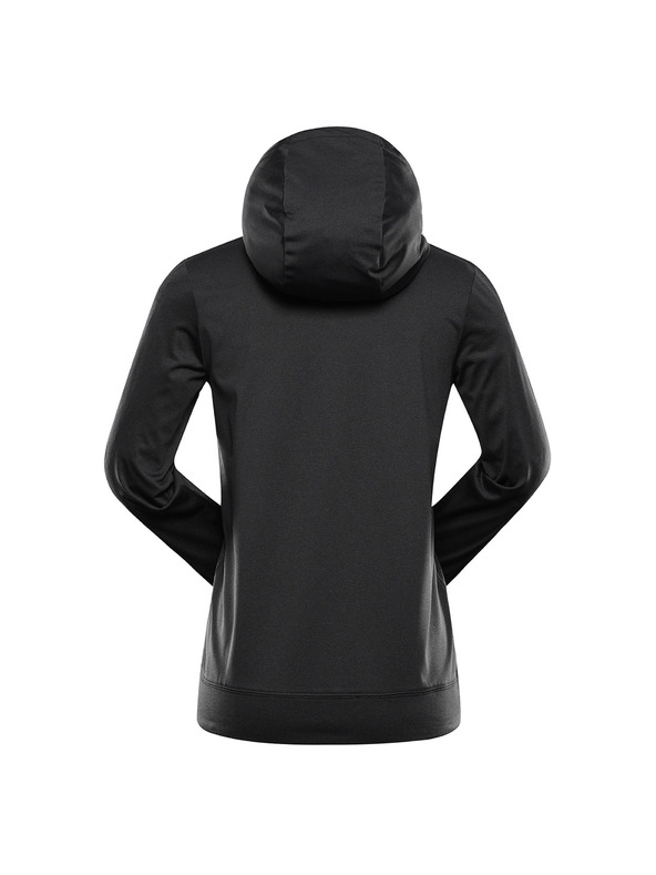 ALPINE PRO ALPINE PRO ORESA fekete női gyorsan száradó hoodie cool dry technológiával