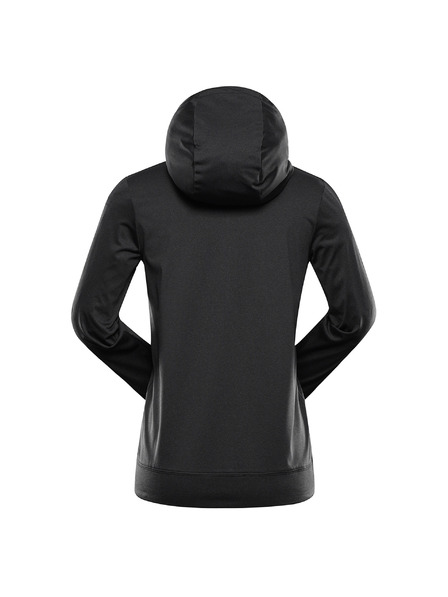 ALPINE PRO ALPINE PRO ORESA fekete női gyorsan száradó hoodie cool dry technológiával