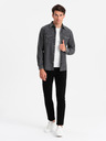 Ombre Clothing Fekete férfi farmer póló Ombre Ruházat