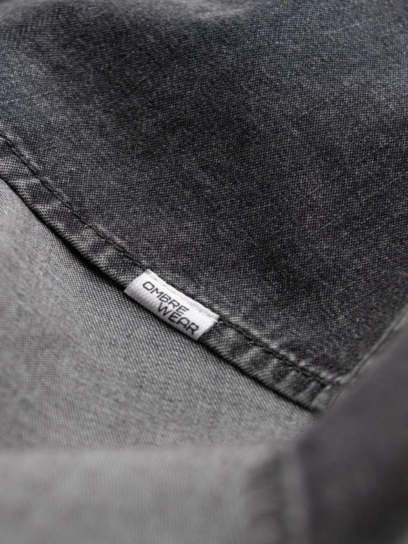Ombre Clothing Fekete férfi farmer póló Ombre Ruházat