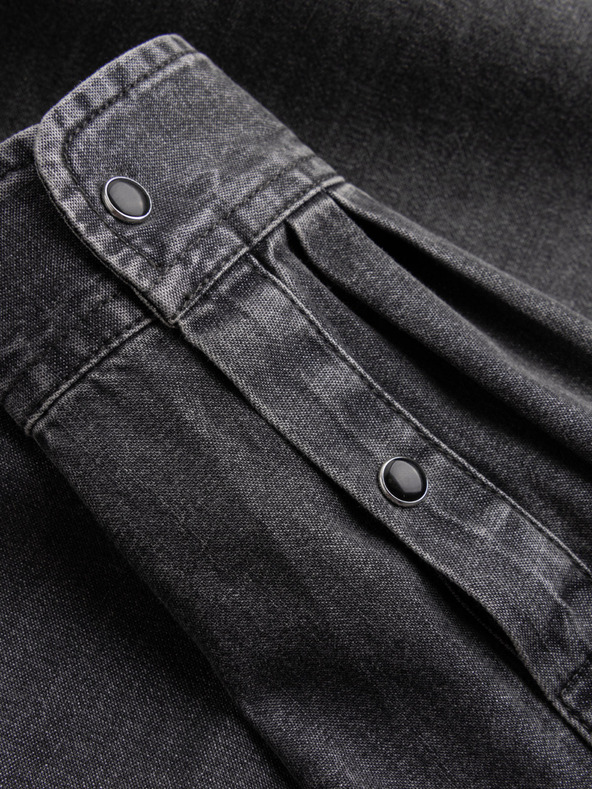 Ombre Clothing Fekete férfi farmer póló Ombre Ruházat