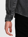 Ombre Clothing Fekete férfi farmer póló Ombre Ruházat