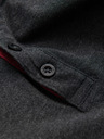 Ombre Clothing Fekete férfi henley póló Ombre Ruházat