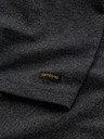 Ombre Clothing Fekete férfi henley póló Ombre Ruházat