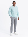 Ombre Clothing Férfi Melange strukturált kötött pulóver menta Ombre ruházat