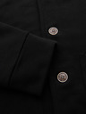 Ombre Clothing Férfi gombos pulóver állógalléros - fekete V6 OM-SSZP-0240 Ombre Clothing