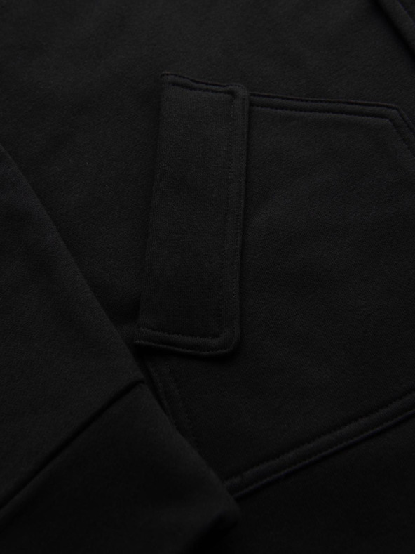 Ombre Clothing Férfi gombos pulóver állógalléros - fekete V6 OM-SSZP-0240 Ombre Clothing