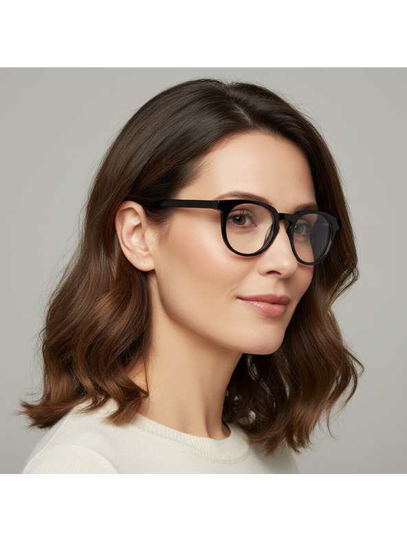 VEYREY VeyRey nerds acetát napszemüveg Phuffy fekete keret tiszta lencsék