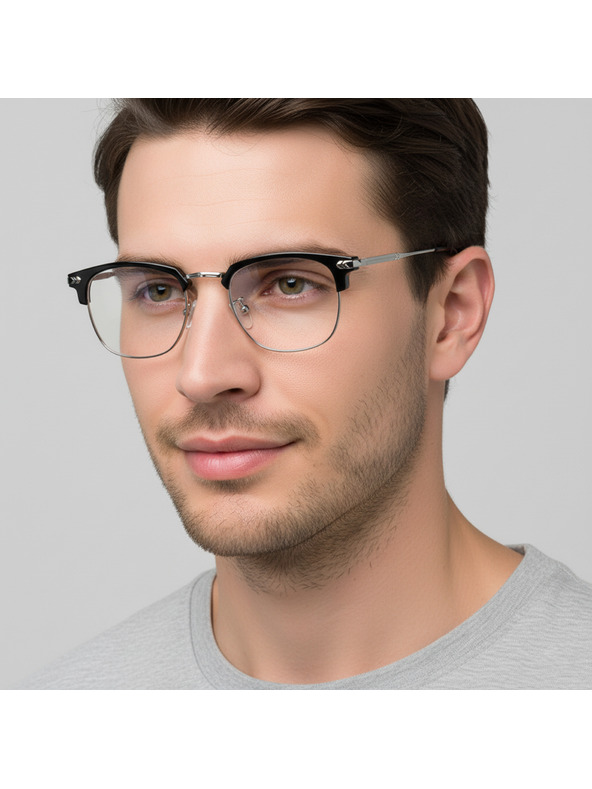 VEYREY VeyRey nerd napszemüveg Gruvunk ezüst keret tiszta lencse