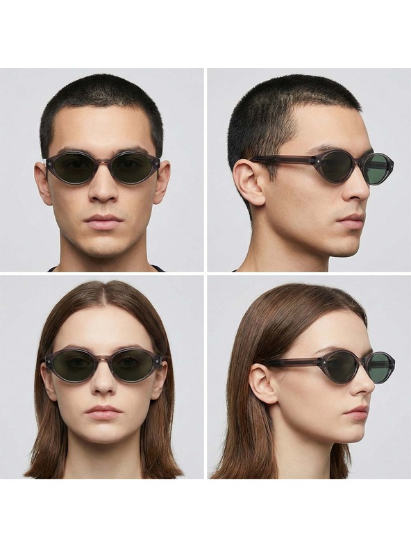 VEYREY VeyRey női cat-eye acetát polarizált napszemüveg Aest átlátszó keret zöld lencse