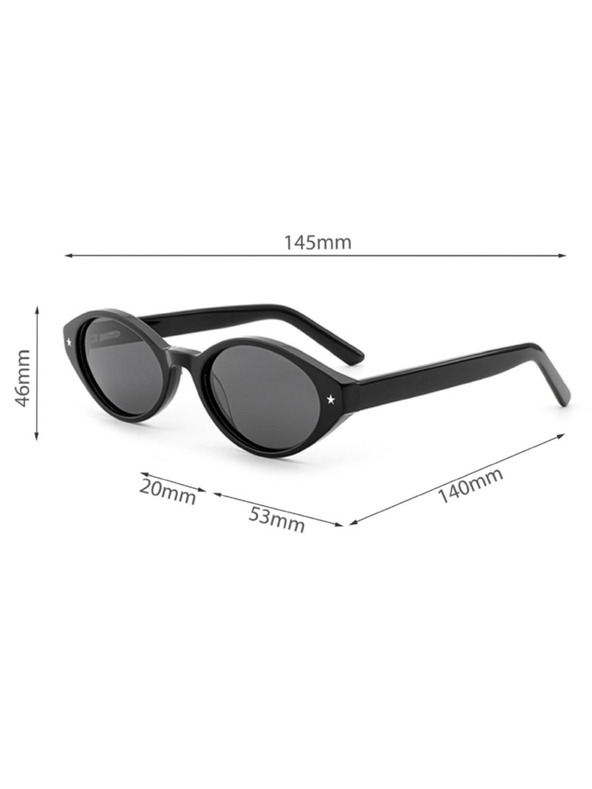 VEYREY VeyRey női cat-eye acetát polarizált napszemüveg Aest átlátszó keret fekete lencse