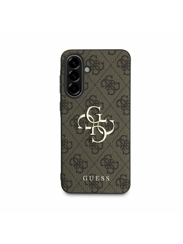 Guess Guess PU 4G Metal Logo Hátlap Samsung Galaxy A56 számára Brown