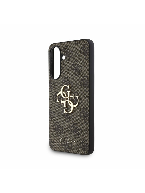 Guess Guess PU 4G Metal Logo Hátlap Samsung Galaxy A56 számára Brown