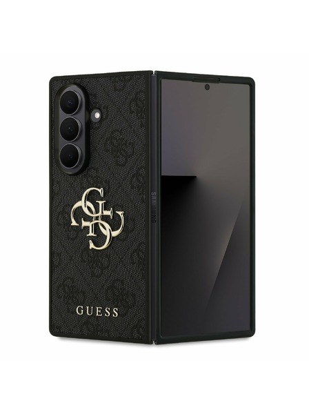 Guess Guess PU 4G Metal Logo Hátlap Samsung Galaxy Z Fold 7 számára Grey