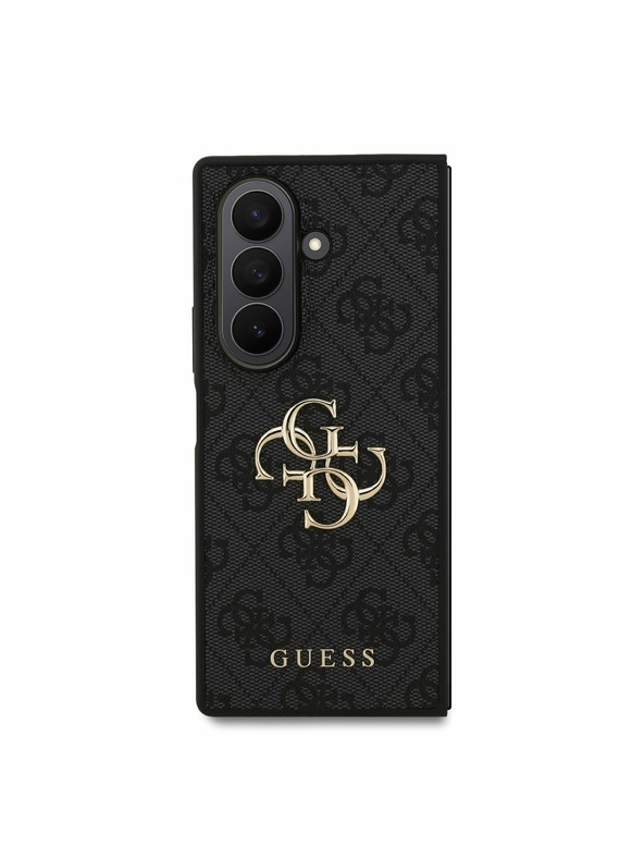 Guess Guess PU 4G Metal Logo Hátlap Samsung Galaxy Z Fold 7 számára Grey