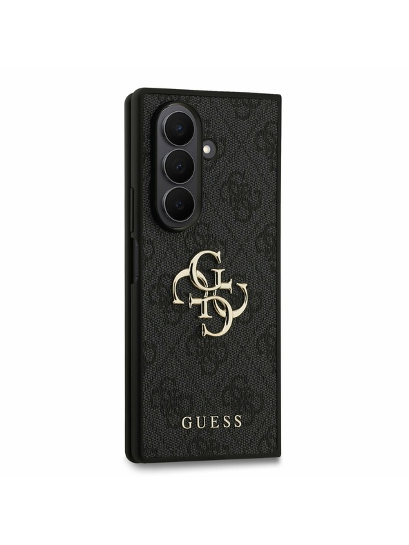 Guess Guess PU 4G Metal Logo Hátlap Samsung Galaxy Z Fold 7 számára Grey