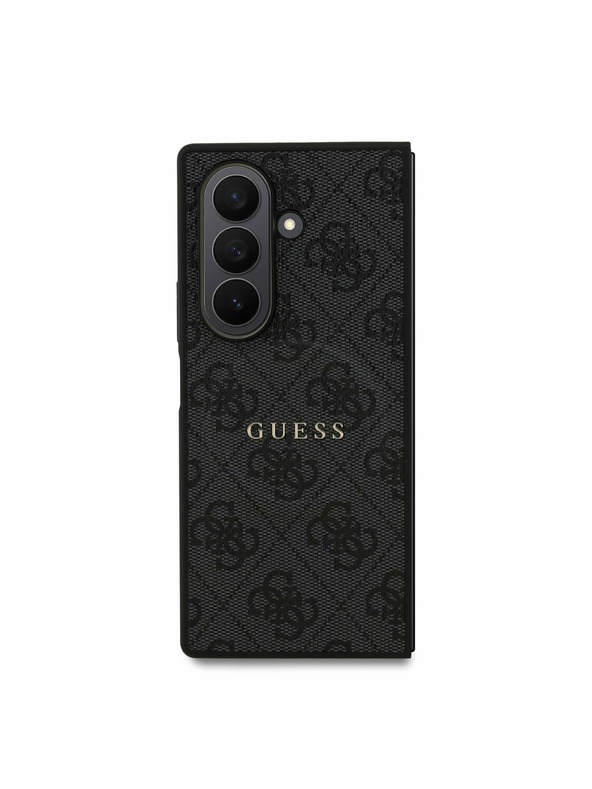 Guess Guess PU Leather 4G Colored Ring Magnetic Hátlap Samsung Galaxy Z Fold 7 számára Black