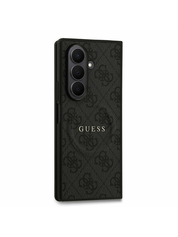 Guess Guess PU Leather 4G Colored Ring Magnetic Hátlap Samsung Galaxy Z Fold 7 számára Black