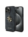 Guess Guess PU 4G Metal Logo Hátsó Tok iPhone 14 Pro Max-hoz Grey