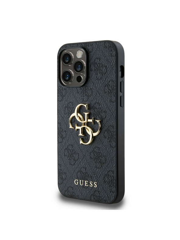 Guess Guess PU 4G Metal Logo Hátsó Tok iPhone 14 Pro Max-hoz Grey