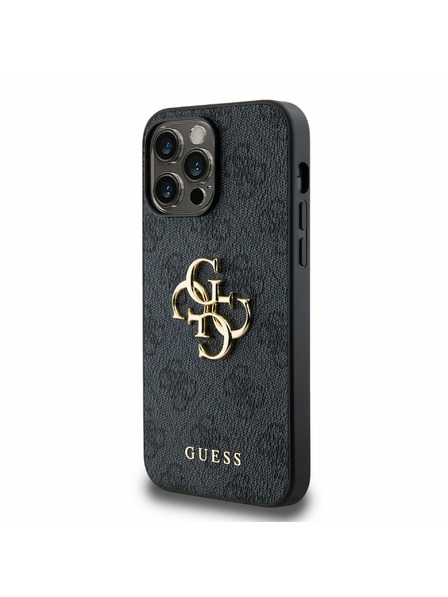 Guess Guess PU 4G Metal Logo Hátsó Tok iPhone 14 Pro Max-hoz Grey