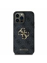 Guess Guess PU 4G Metal Logo Hátsó Tok iPhone 14 Pro Max-hoz Grey